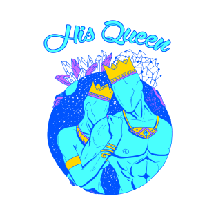 King and Queen Of The Stars - Neon Blue His Queen T-Shirt