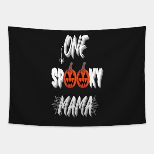 One Spooky Mama, Funny Halloween Gift Idea (Portrait) Tapestry