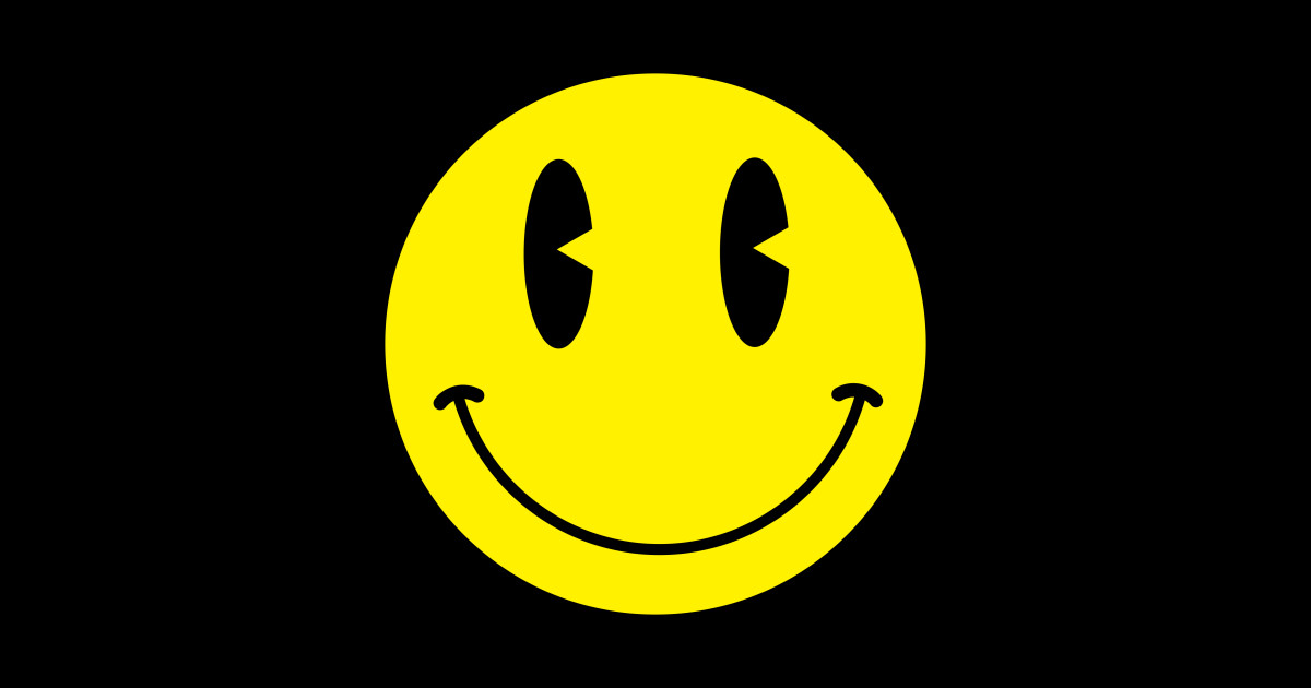 old skool 90s acid house smiley face Old Skool Sticker TeePublic