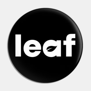 Leaf Wordmark Pin