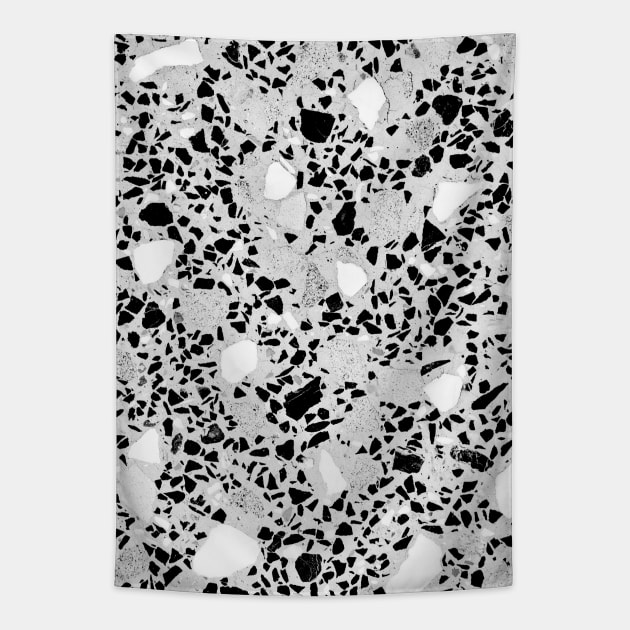 Real Terrazzo Stone Marble Concrete Mix Pattern Tapestry by fivemmPaper