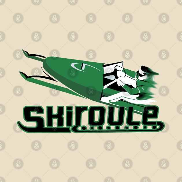 SKI green snowmobiles by Midcenturydave