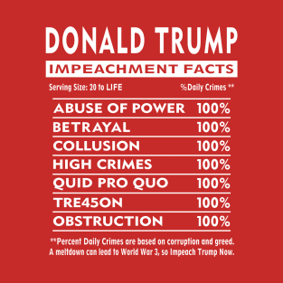 Trump Impeach 45 Facts T-Shirt