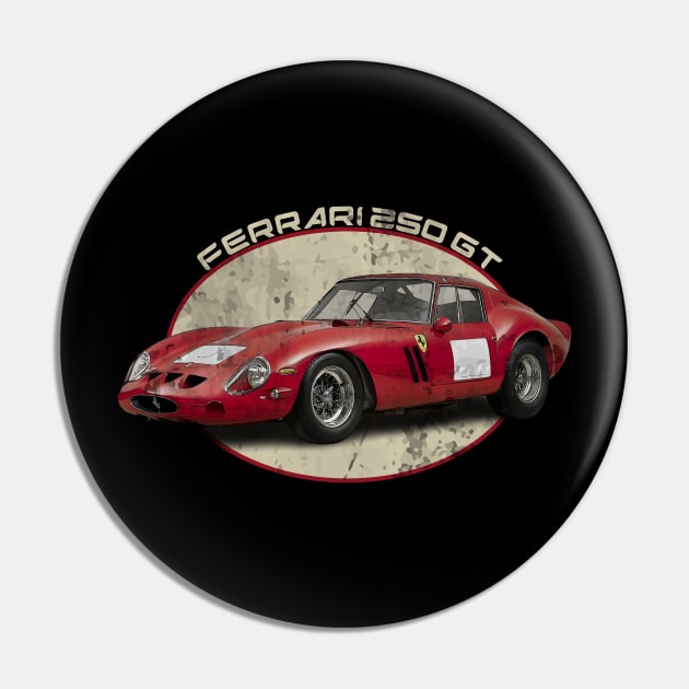 60s Ferrari Classic Car Pin by wongsolo