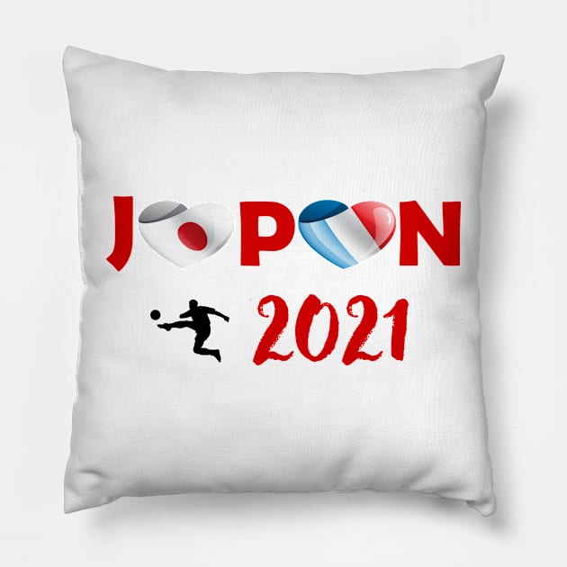 Summer games in Tokyo: Football team from France (FR) Pillow by ArtDesignDE