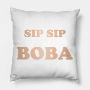 Sip Sip Boba in Rose Gold Pillow