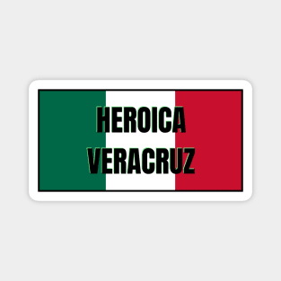 Heroica Veracruz City in Mexican Flag Colors Magnet