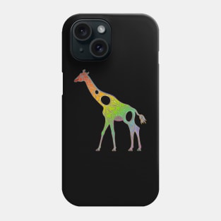 Rainbow Giraffe #2 colored version Phone Case