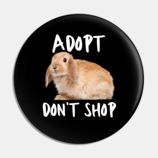 Adopt Don't Shop Bunny Pin