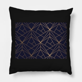 Blue golden pattern Pillow