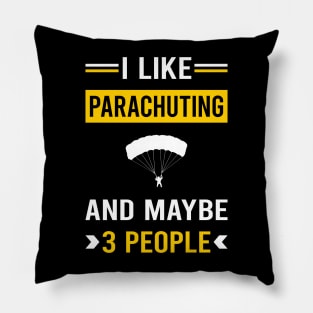 3 People Parachuting Parachute Parachutist Parachuter Pillow