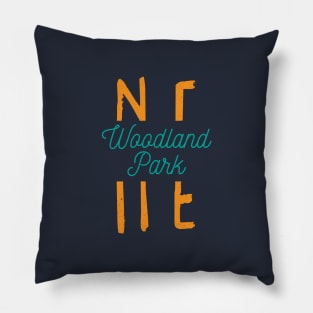 Woodland Park Norfolk Nebraska City Typography Pillow