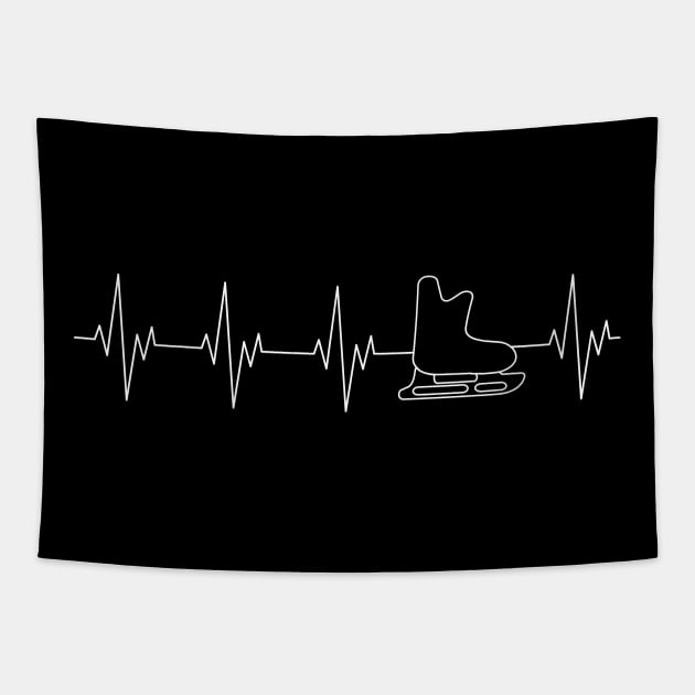 Heartbeat Ice Skating Tapestry by Hariolf´s Mega Store