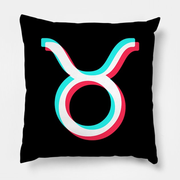 Taurus Zodiac Sign Birthday March to April, Astrology Taurus Pillow by Happy Lime