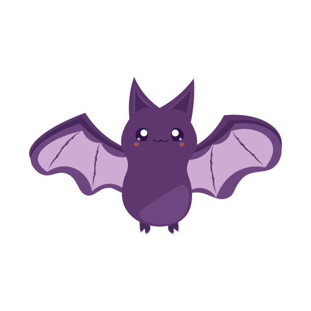 Adorable kawaii bat by letzdoodle