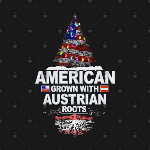 Christmas Tree  American Grown With Austrian Roots - Gift for Austrian From Austria by Country Flags