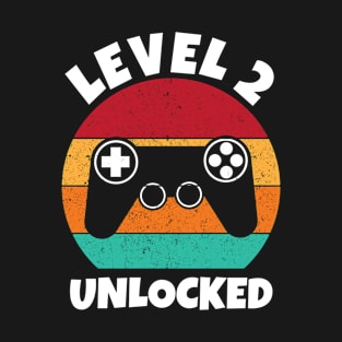 Level 2 Unlocked Video Game Birthday T-Shirt