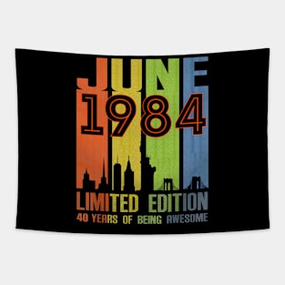 June 1984 Limited Edition 40 Years Of Being Awesome Tapestry