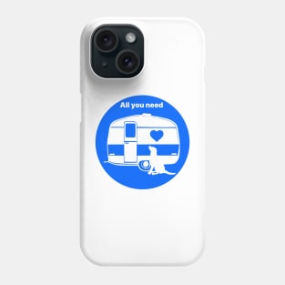 ALL YOU NEED HEART DOG CARAVAN BLUE2 Phone Case