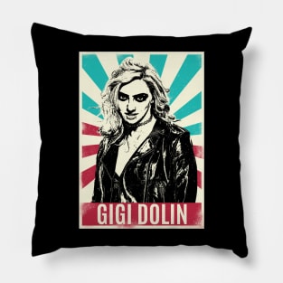 Vintage Retro Gigi Dolin Pillow