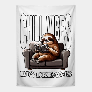 Sloth, Chill Vibes Big Dreams Tapestry