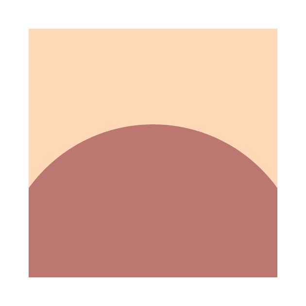 Minimal Cream and Terracotta Abstract Sunrise by speckled