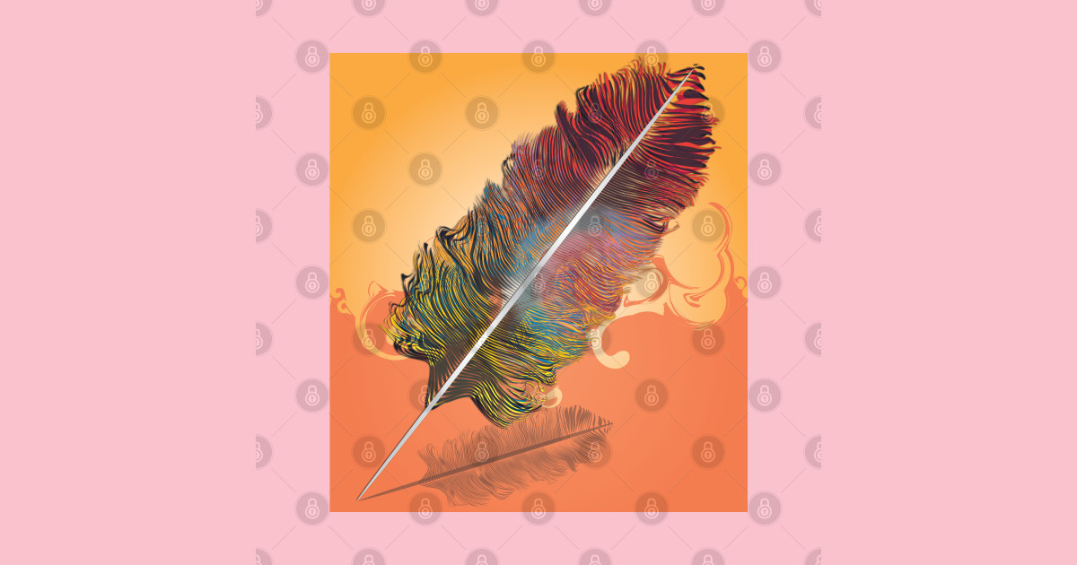 Feather Digital Art - Feathers - T-Shirt | TeePublic
