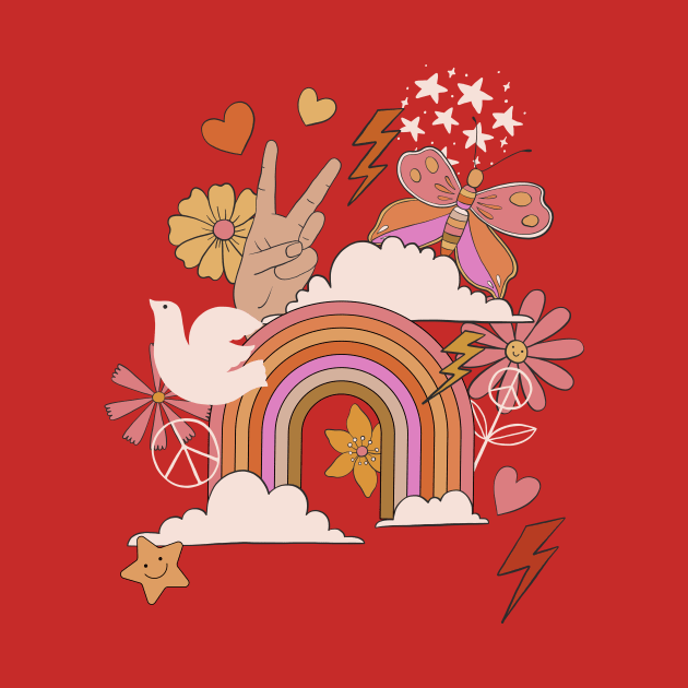 Flower Power Rainbow by JunkyDotCom