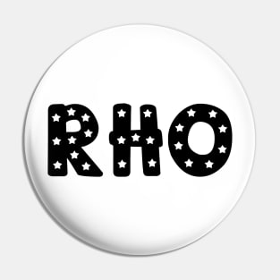 Rho Star Letters Pin