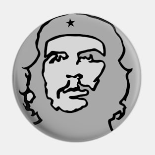 Che Guevara Line Art Design in Grey Pin