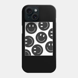 Black and White Smile Emojis Phone Case