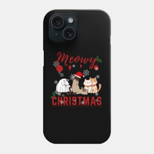 Meowy Christmas the funny merry Christmas concept for cat lover Phone Case