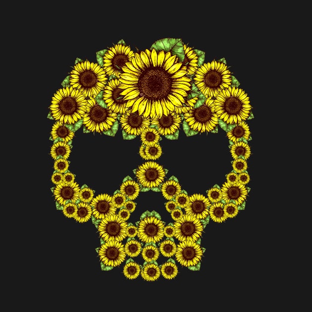 Skull Sunflowers by Rumsa