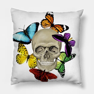 Butterfly Skull Pillow