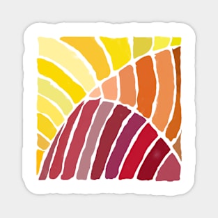 Tropic Tile Red Yellow and Orange Leaves Magnet