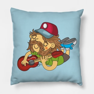 Bearded Guitarist Pillow