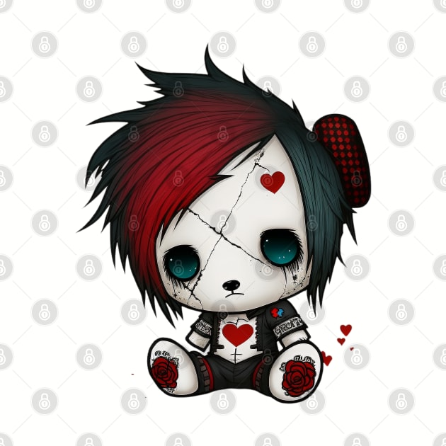 punk rock teddy emo by PixieMomma Co