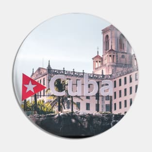 Cuba architecture flag Pin