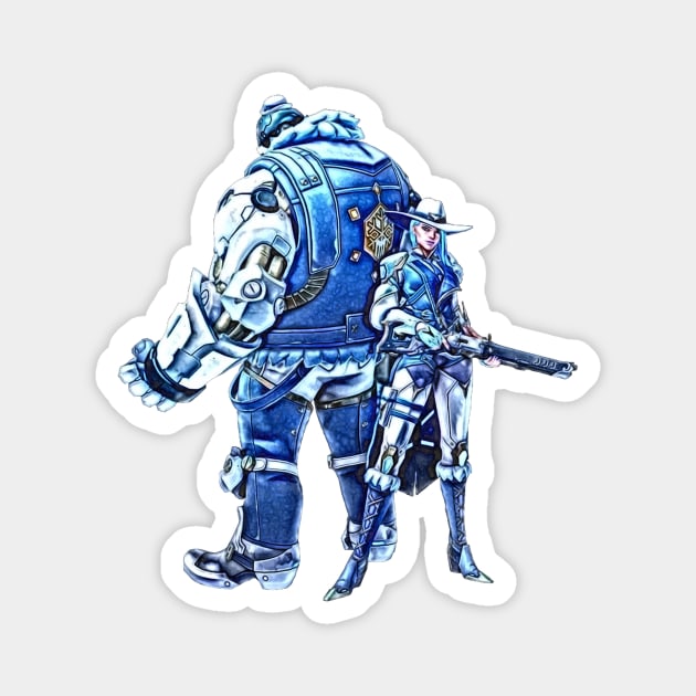 Overwatch Ashe Winter Skin Magnet by Green_Shirts