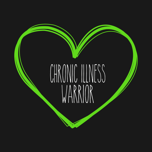 Chronic Illness Warrior Heart Support by MerchAndrey