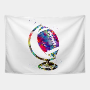 American Football Globe Tapestry