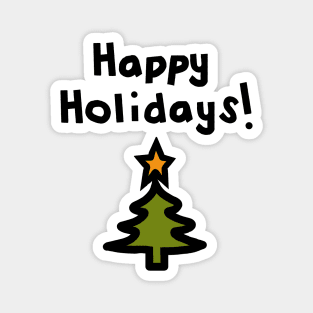 Happy Holidays Christmas Tree Magnet