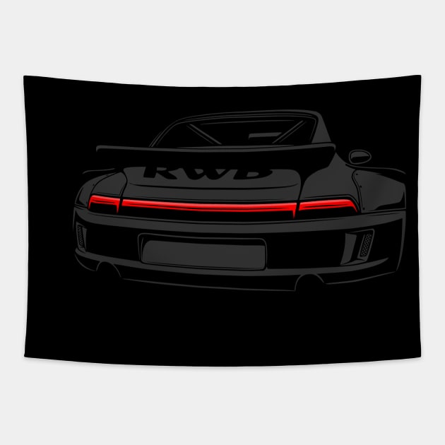 911 933 RWB Automotive Apparel JDM Oldschool Tuning Car Tapestry by Automotive Apparel & Accessoires