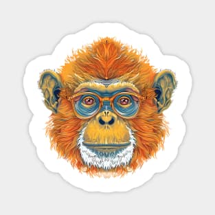 Specs Appeal in the Jungle: The Golden Glam Monkey! Magnet