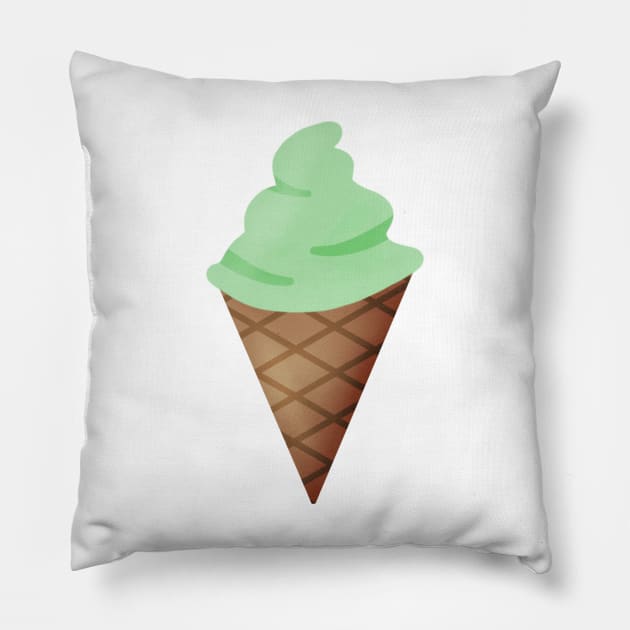 Delicious Ice Cream Pillow by Kelly Louise Art