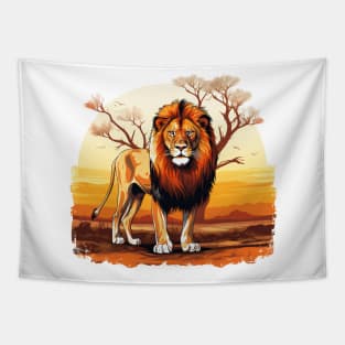 Wild African Lion Tapestry