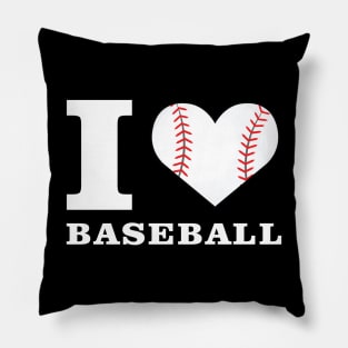 I Love Baseball Pillow