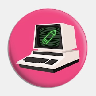 Retro Computer Art Pin