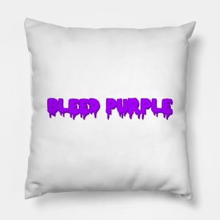 NYU bleed purple dripping letters Pillow