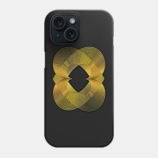 Gold geometric lineart abstract Phone Case